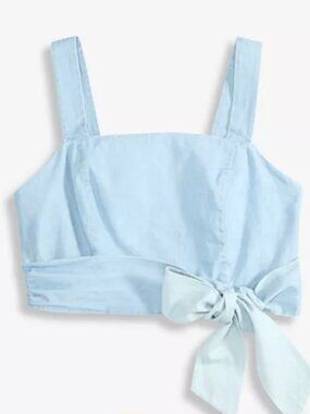 NWT Women's Cotton Cropped Sleeveless Top, SZ L Macy's Exclusive